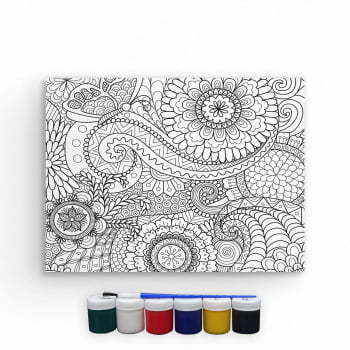 Tela Para Pintura Infantil Colorir Pintar Canvas Espaço - Loja PlimShop