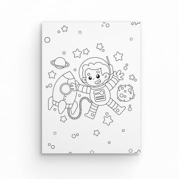 Tela Para Pintura Infantil Colorir Pintar Canvas Unicórnio - Loja PlimShop