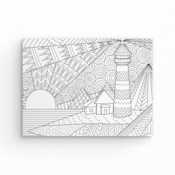 Tela Para Pintura Infantil Colorir Pintar Canvas Foguete com Tinta