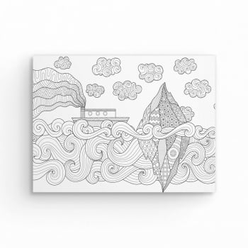 Tela Para Pintura Infantil Colorir Pintar Canvas Espaço - Loja PlimShop