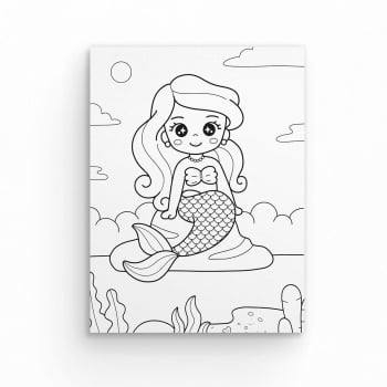 Tela Para Pintura Infantil Colorir Pintar Canvas Espaço - Loja PlimShop