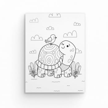 Tela Para Pintura Infantil Colorir Pintar Canvas Espaço - Loja PlimShop