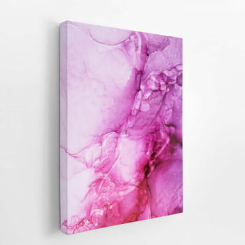 Tons De Roxo E Rosa Abstrato Tinta Quadro Canvas