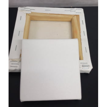 Tela Branca para Pintura Quadro Canvas Arte Kit 4un 10x10cm 