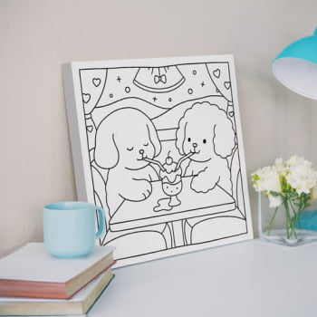 Tela Canvas Para Pintar Com Desenho Infantil 30x30cm